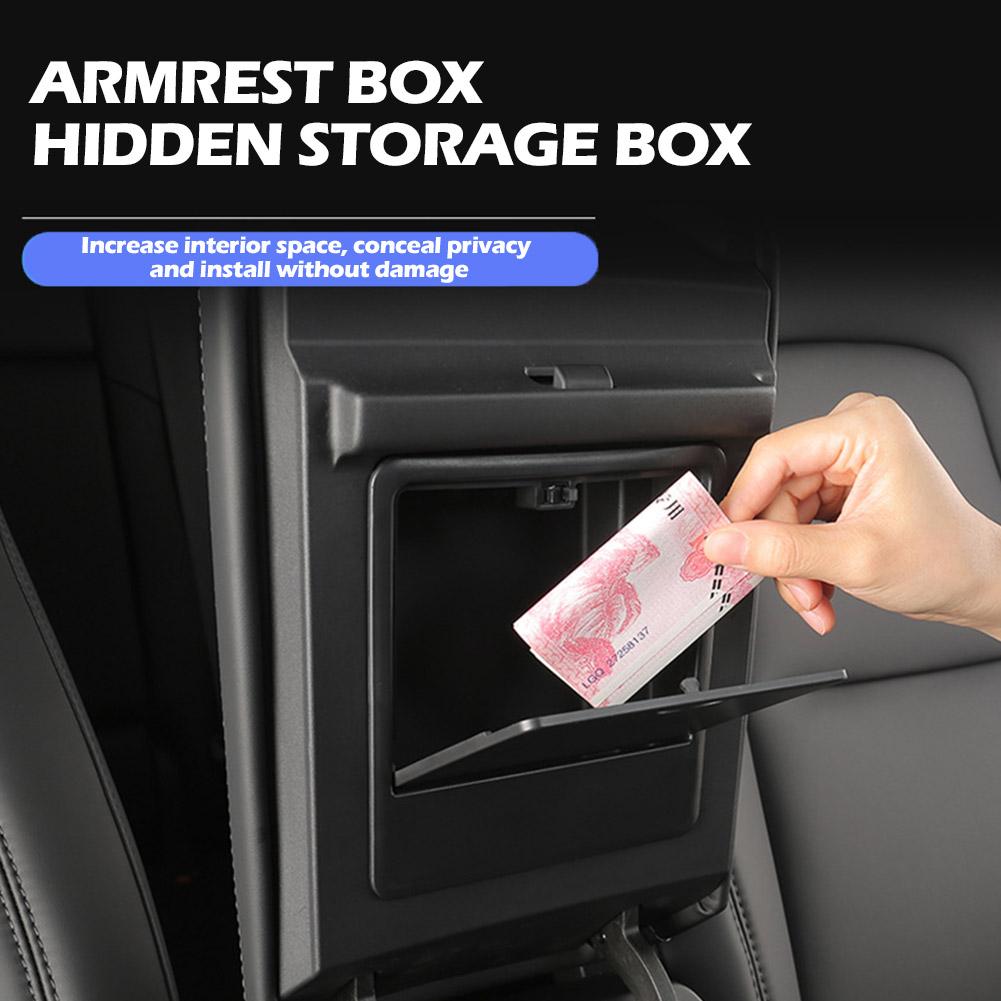 Car Armrest Holder Box Center Console Organizer Armrest 3 Model Model Box 2022 For Tesla Storag V1W3