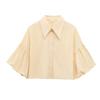Classic Polyester Blouse With Bubble Sleeves For Women Spring Fashion