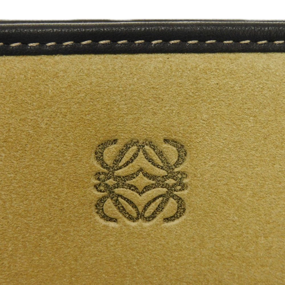 Used 12695 Amazona Zip Around Wallet 113N61.F13 7940 Two-tone Zip Around, Excellent Condition Anagram Suede Beige