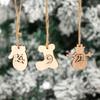 Decor Ornament Xmas Wooden Pendant Christmas Advent Calendar Countdown Hanging Tags Number Label