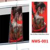 Female Samurai Car Stickers Waterproof Auto B Pillar Decor Cover Scratches Durable Car Doors Pillar Vinyl Decals Vehicle Decors