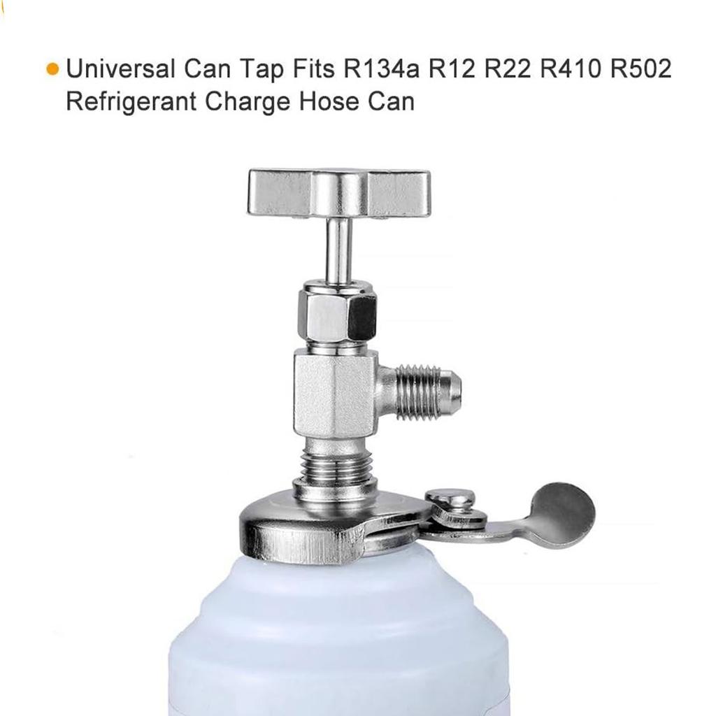 Universal Can Tap Dispenser Valve For R12 R134a R22 R410 Refrigerant Charge Hose Car Refrigerant Dispensing Valve Bottle Opener