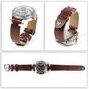 Men's Clearance Sale Cowhide Watch Strap - 22mm Crazy Horse Leather Cracked Pattern Wristband