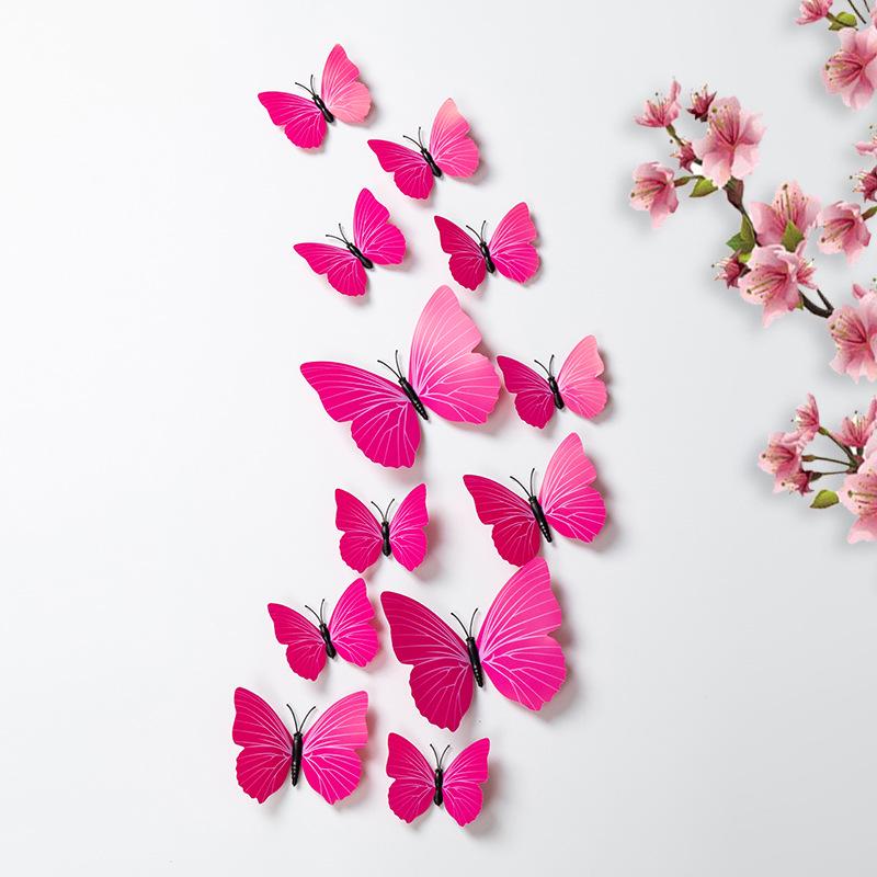 3D Realistic Double-Layer Butterfly Wall Stickers for Home Décor