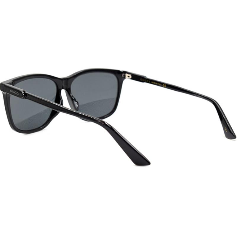 GUCCI Wise and Enterprising Plate Frame Butterfly Sunglasses Men's Black