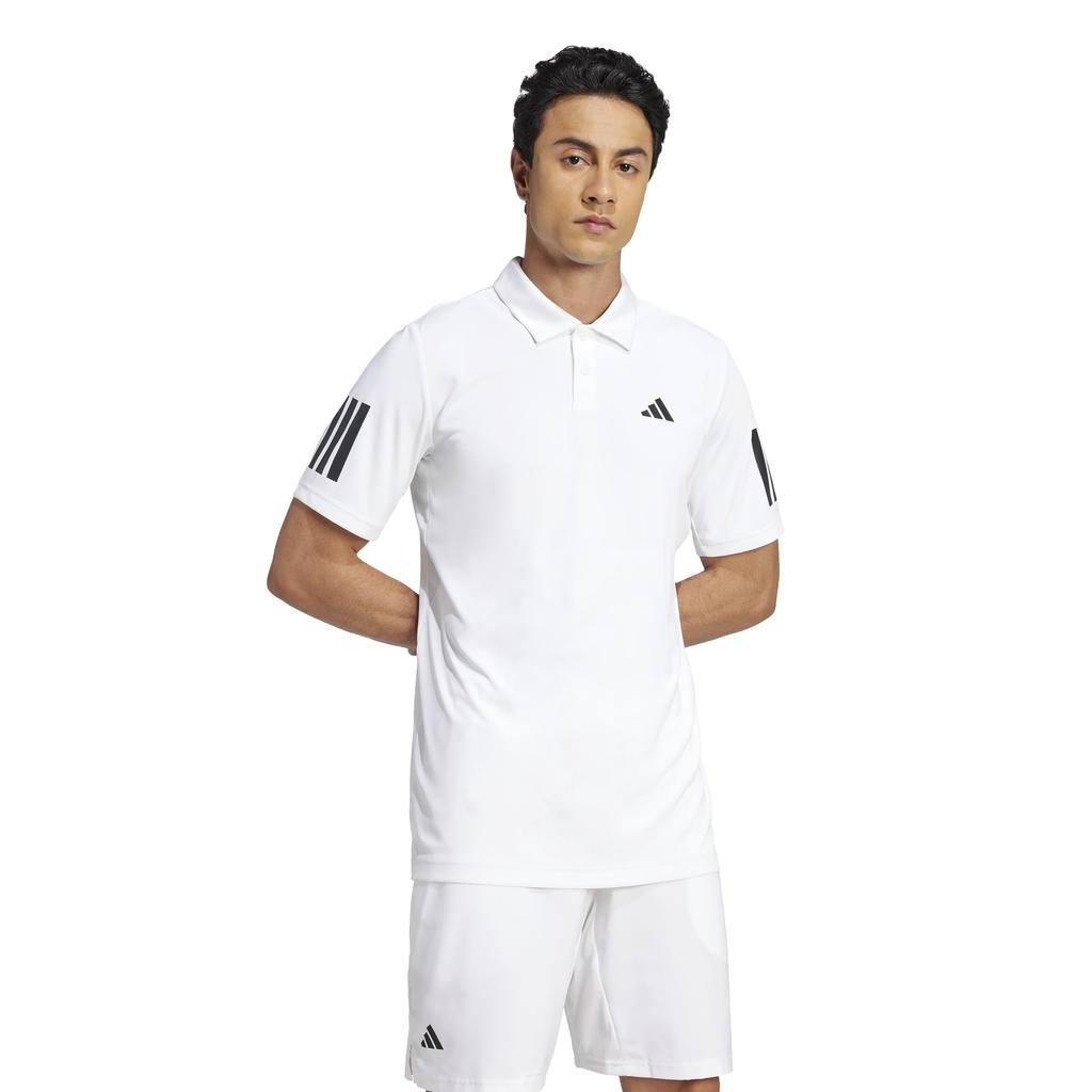 Tennis Club Poloshirt für KUE81 Weiß L [Adidas] 3-Streifen Herren, (JE0412)