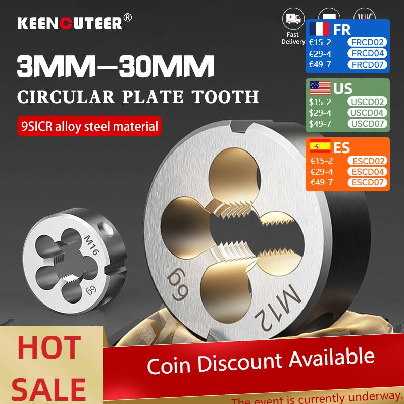 

Threading Die Alloy steel Right-Hand Metric Die Tap For Machine And Tools Hand Tools M1 M2 M3-M12 M48 M50 M52 M2.6X0.45