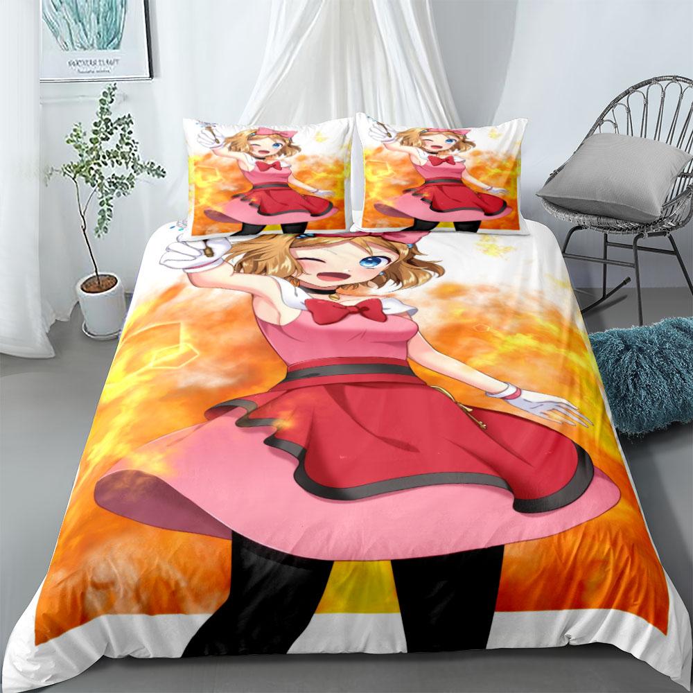 Candy Cutie Girl Duvet Cover Set UK Single Double King US Twin Full Queen Size Anime Bed Linen Set