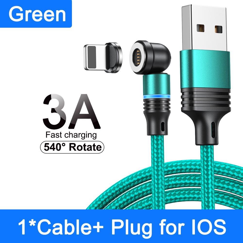 540° Otočný Magnetický Kábel 3A Rýchle Nabíjanie Typ C Kábel Pre Xiaomi Samsung Micro USB Dátový Kábel Magnetická Nabíjačka Pre iPhone 14