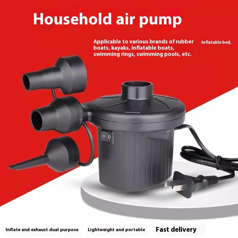 50W Electric Air Pump With 3 Nozzles,Quick 5000Pa Air Pump Inflator Deflator For Air Mattress Beds Pool Toys Raft Vacuum Bag
