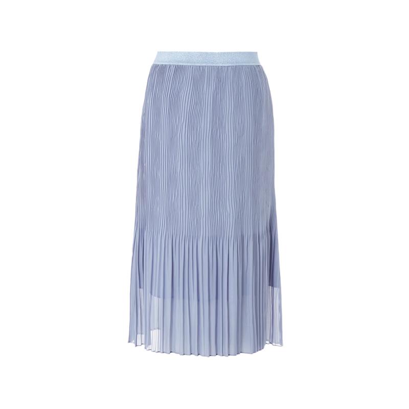 Lanzhi Pleated A-line Midi Skirt