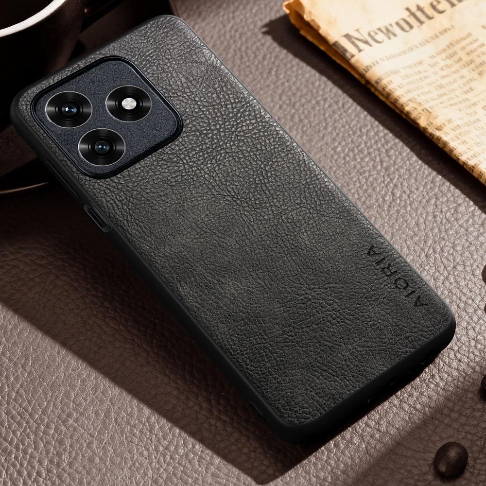 Phone Case: Luxury Case for Huawei Honor X5b X5c X5d Plus Retro Fashion Natural Texture Solid Color Anti-fingerprints Synthetic Leather Precise