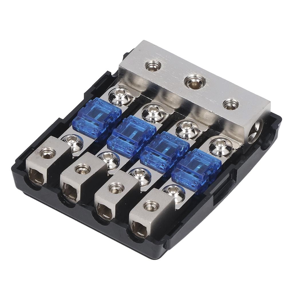 60A Power Distribution Block 1 In 4 Ways Out Audio Fuse Holder for Car RV Solar System