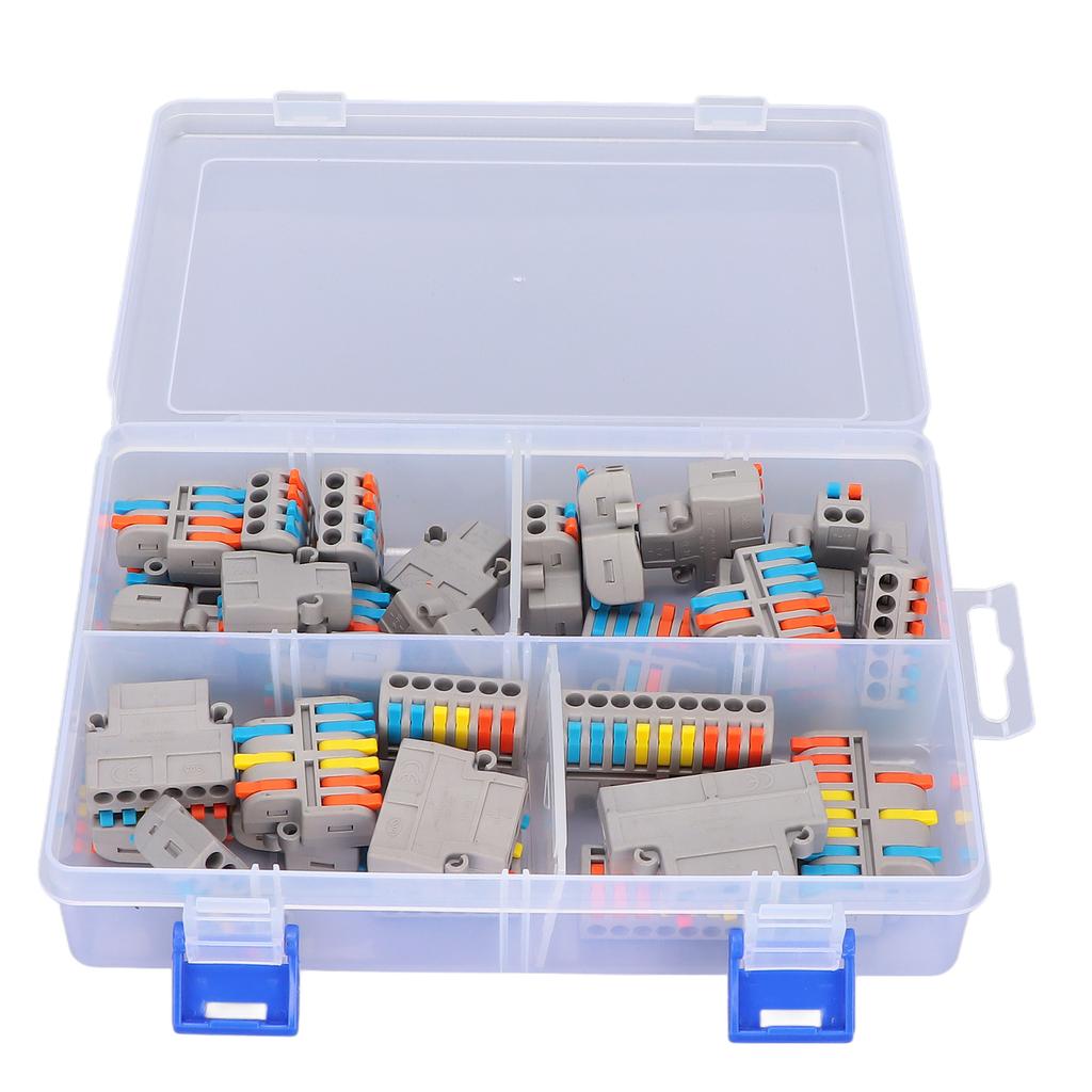 30Pcs Wire Conductor Connector Lever Splicing Terminal DF?42 DF?62 DF?63 DF?93 Set Kit