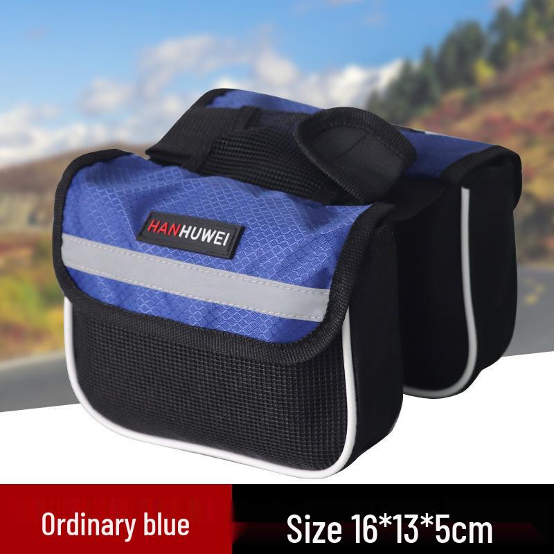 Waterproof Bicycle Front Beam Bag - Outdoor Saddle Bag & Phone Holder for Mountain Bikes 2L