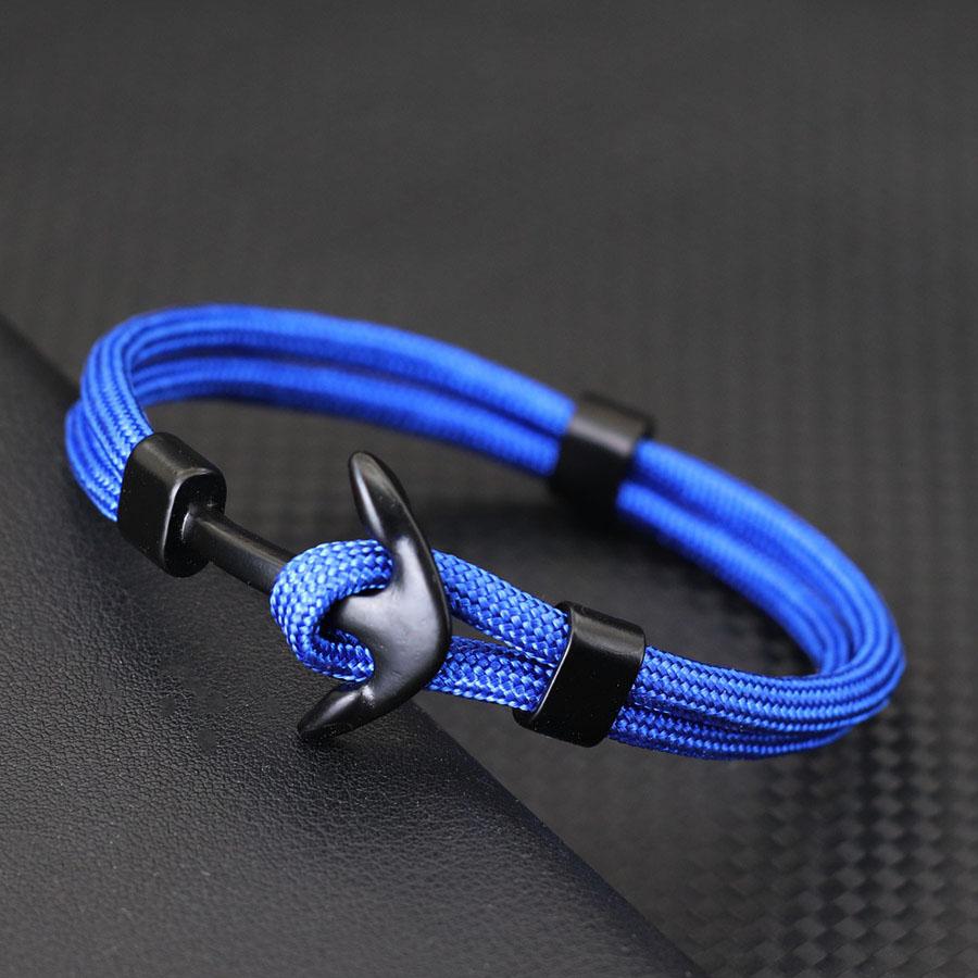 New Anchor Bracelet For Men Outdoor Camping Paracord Braslet Casual String Braclet Nautical Wrap Accessories Pulseria Homme