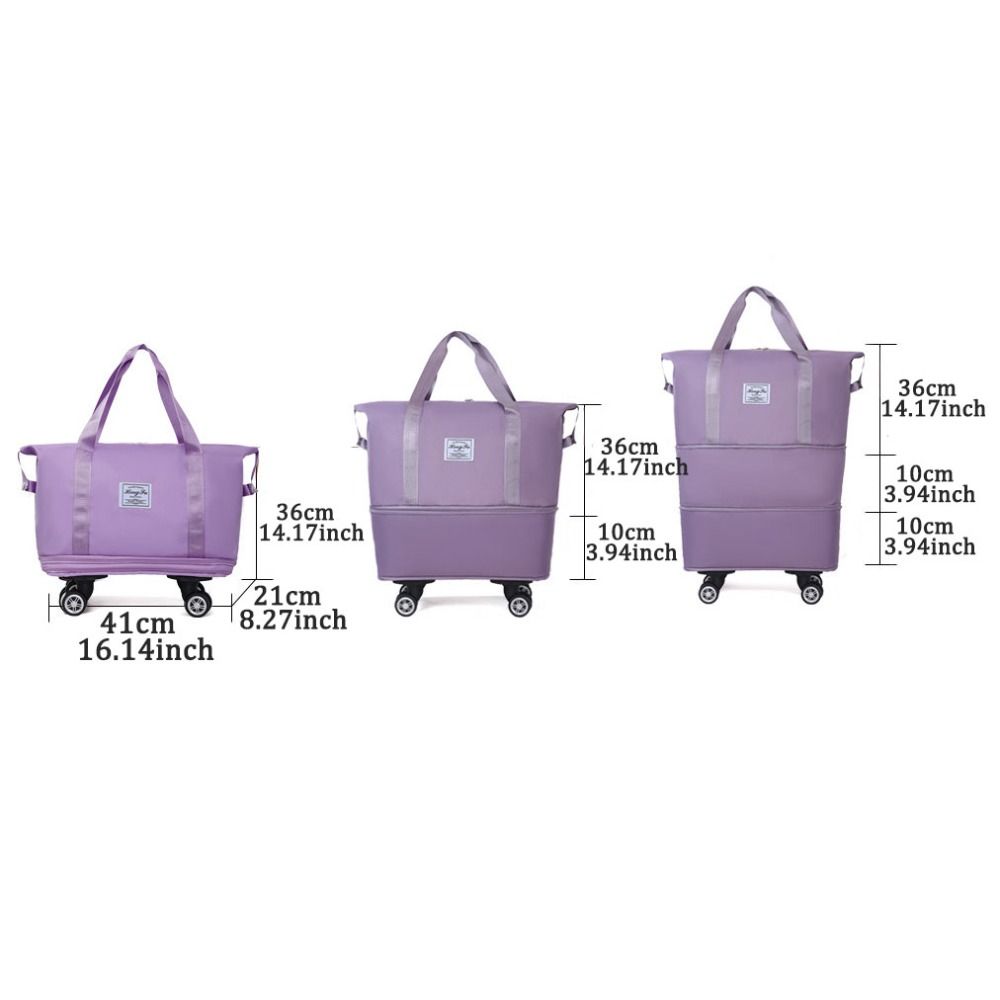 Sport Gym Bag with Wheels Dry-Wet Separation Luggage Storage Bag  Travel