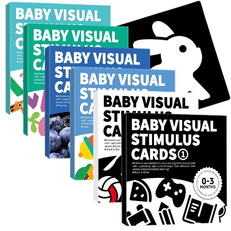 Baby Visual Stimulation Cards Montessori High Contrast Flash Card Infant Gift For Children Cognition Toy