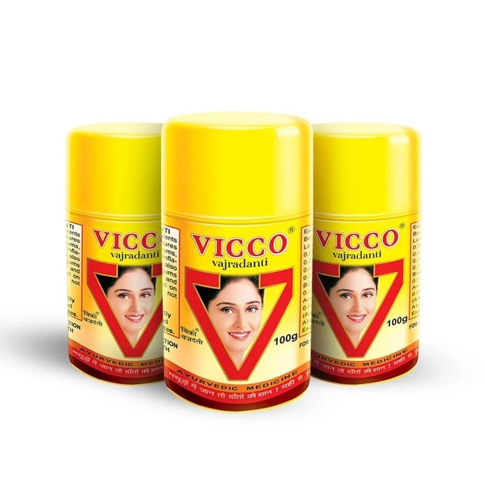 3 iepakojumi Vicco Vajardanti Ajūrvēdas zobu