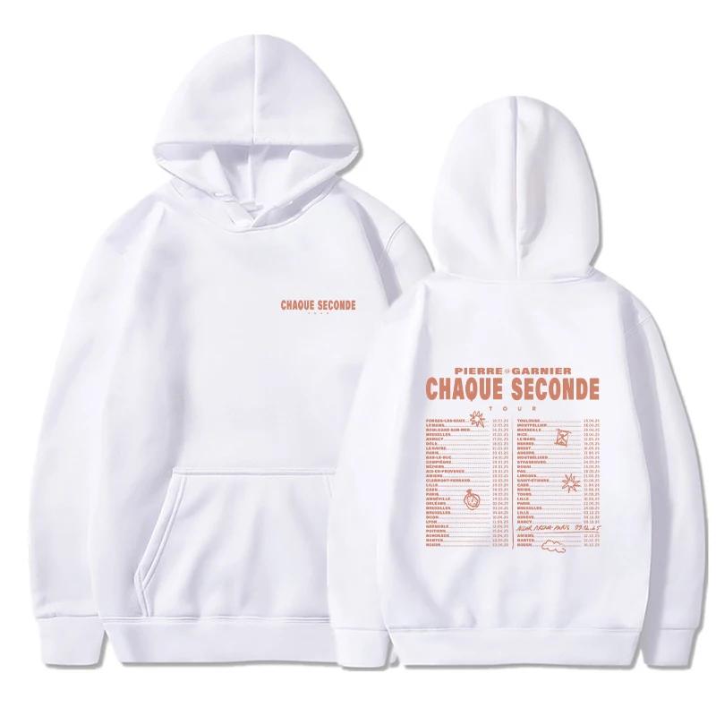 Pierre Garnier Hoodies Men Fashion Chaque Seconde Tour Printed Long Sleeve Sweatshirts Women Casual Hoody Pullovers Sudaderas