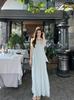Summer New Gentle Vacation Style Design Sense Atmosphere Elegant Temperament Suspender Long Dress Dress Female Chic