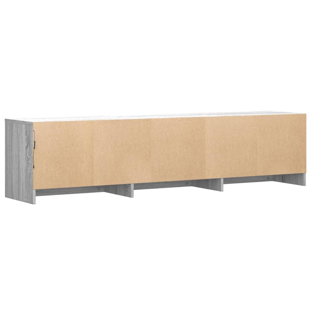TV Stand with LED Lighting Grey Sonoma 165 X 34 X 40 Cm