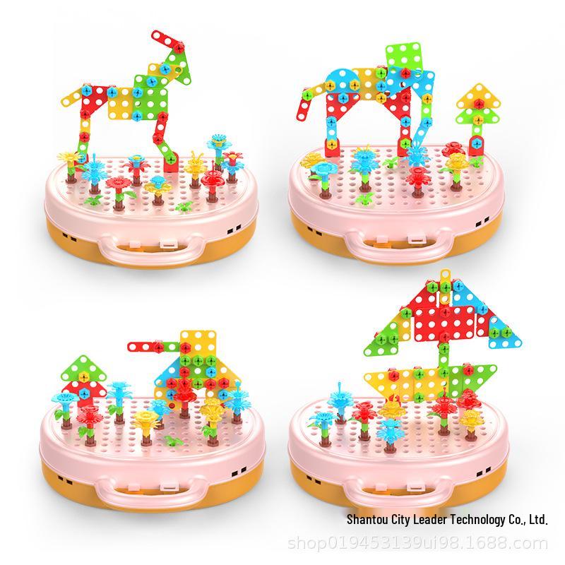 2025 Children's Educational Screw Assembly Toy with Electric Drill: Intelligence Disassembly Toolbox for Boys and Girls