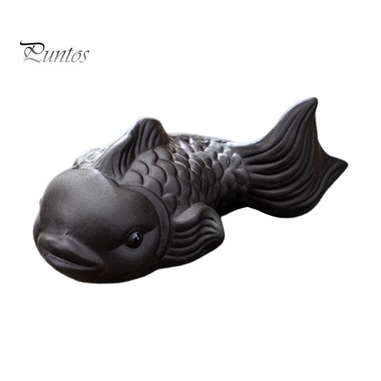 

Фиолетовый глиняный карп чайный питомец богатство приносящий дзен чайный сервиз украшение маленький изящный размер яркий образ забавный гаджет в форме рыбы чайный столик чёрный