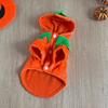 Winter Dog Coat, Warm Thick Vest for Small Medium Dogs, Leash Compatible Snowsuit, Cute Pumpkin Costume for Puppy