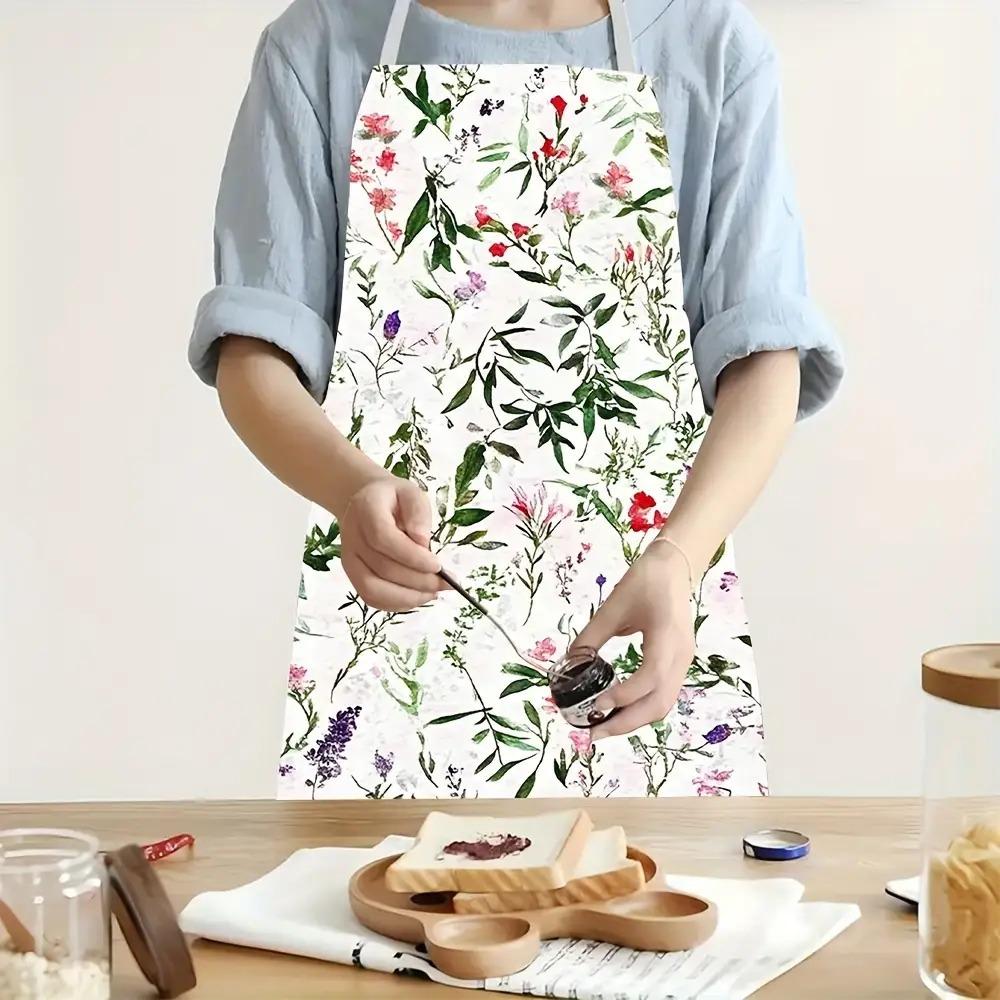 1 pièce Grande couleur unie Fond Motif Cœur Romantique Tablier, Décoration Maison Vêtement de Cuisine, Sans Manches Durable Lavable Unisexe Tablier de Cuisine,