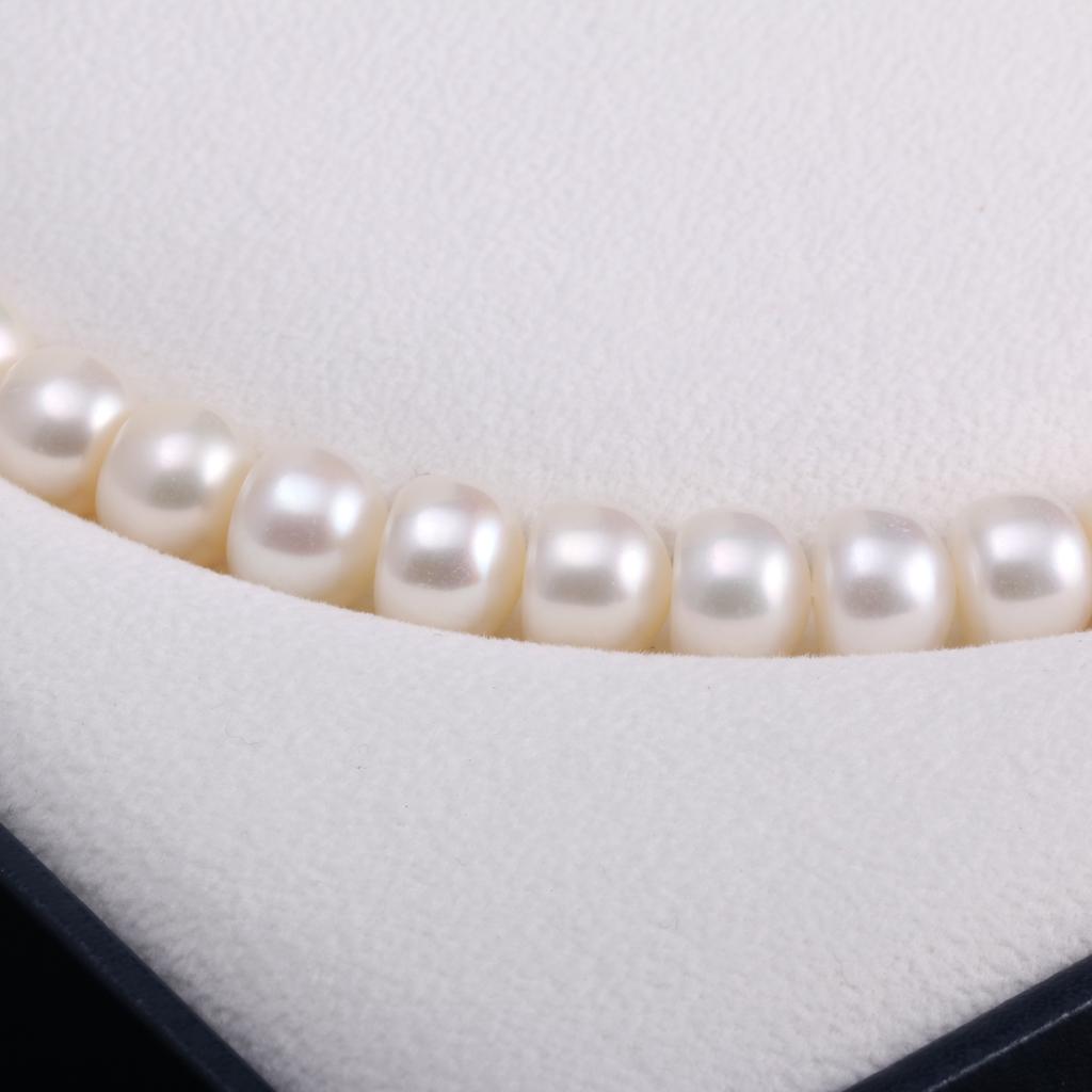 1String, White Natural Freshwater Pearls, Rondelle Pearl Beads, 10–11 Mm, for DIY Necklace Accessories, Jewelry Making Valentine's Day Gifts, 36cm