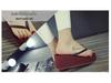 Student Women's Summer Non-Slip Toe-Post Slippers - Korean Style Wedge Heel with Thick Sole.