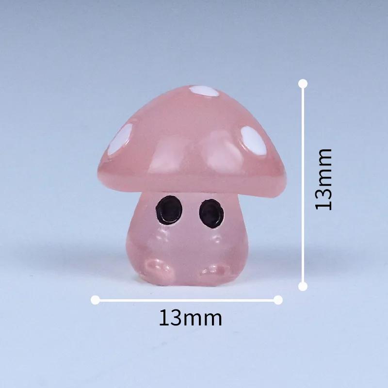 10/20/50 ADET Renkli Parlayan Minik Mantarlar Mini Figürler Minyatür Mantar Heykeli Karanlıkta Parlayan Peri Bahçesi Süsü