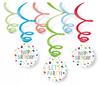 Świderki Confetti Birthday 80 Cm 1 Kpl. - 6 Szt.