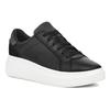 UGG Leder Rundzehen Schnürschuhe Strapazierfähige Low-Top Sneaker Damen Sneaker Schwarz 1158032-BLK