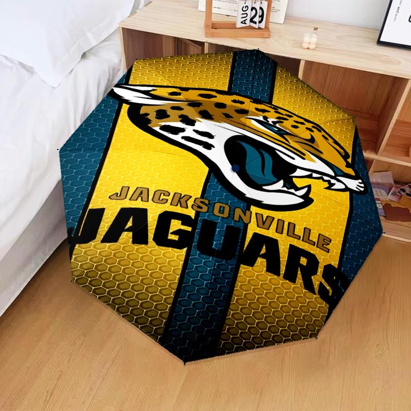 Jaguars Team Spirit Umbrella Folding Umbrella, Automatic Umbrella 8-Frame for Travel, Camping Use Gift for Halloween Christmas