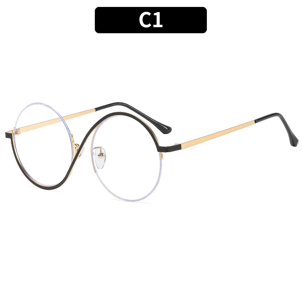 Women s glasses men s fashion round half frame glasses