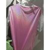 Loose Shirt Women's Sparkle Reflective Short Sleeves