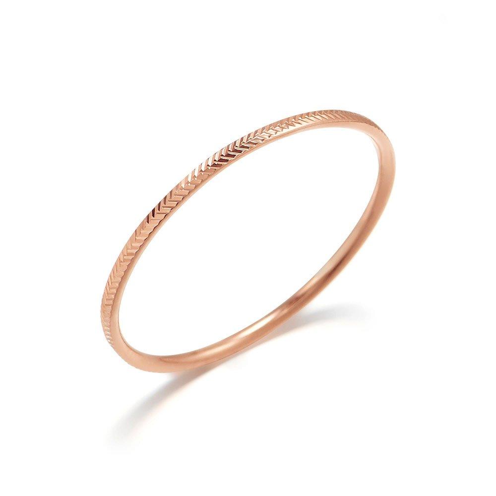 14K Layered Friendship Ring Comb-Cut Slim
