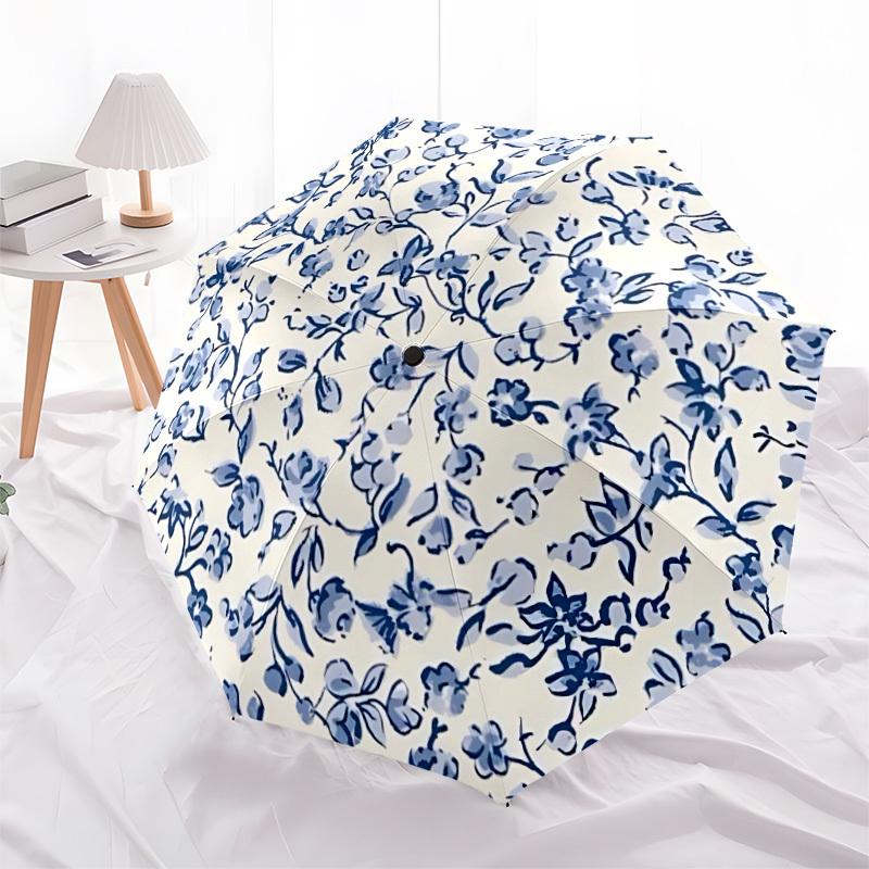 1pc Floral Pattern Auto Open/Close Cute Cute Umbrella with One Touch Button,, Windproof Design   Lightweight Portable Umbrella for Women & Men6070