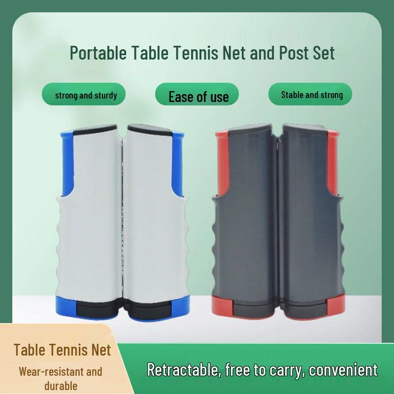 Portable Retractable Table Tennis Net with Indoor/Outdoor Stand and Net Cloth