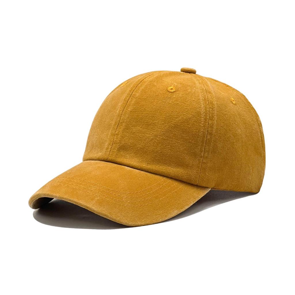 Pure Cotton Washed Baseball Cap: Breathable, Soft, UV Protection, Duckbill Design, Quality Assured Embroidery.