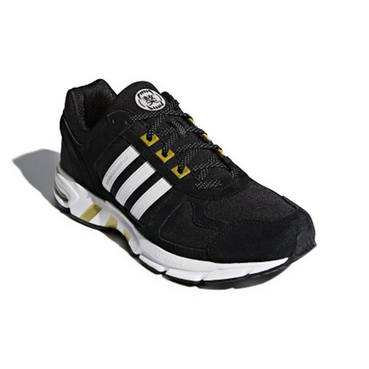 Adidas Equipment 10 Round Toe Lace-Up Fabric Non-Slip Breathable Low-Top Casual Running Shoes Men Sneakers Black White DA8997