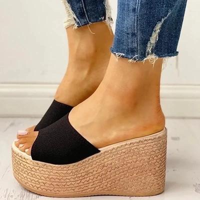 Sandali estivi da donna 2024, scarpe con punta aperta, con tacco alto, zeppe casual da donna, sandali alti da donna