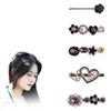 RedChimes 5 Pcs Hair Clip Fashion Style Flower Lock Pin Rhinestone Metal Hair Pins Stylish Hair Accessories For Women And Girls Assorted Design (Bl