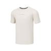 Comfort Sports Series Ss25 Brand Logo Knitted Round Neck Raglan Short Sleeve T-Shirt Men Tops Beige P225M016-00F1