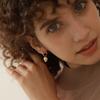 Stainless Steel Devil'S Eye Pendant Earrings Women'S Retro Style Earrings Furnace Vacuum Plating 18K Real Gold