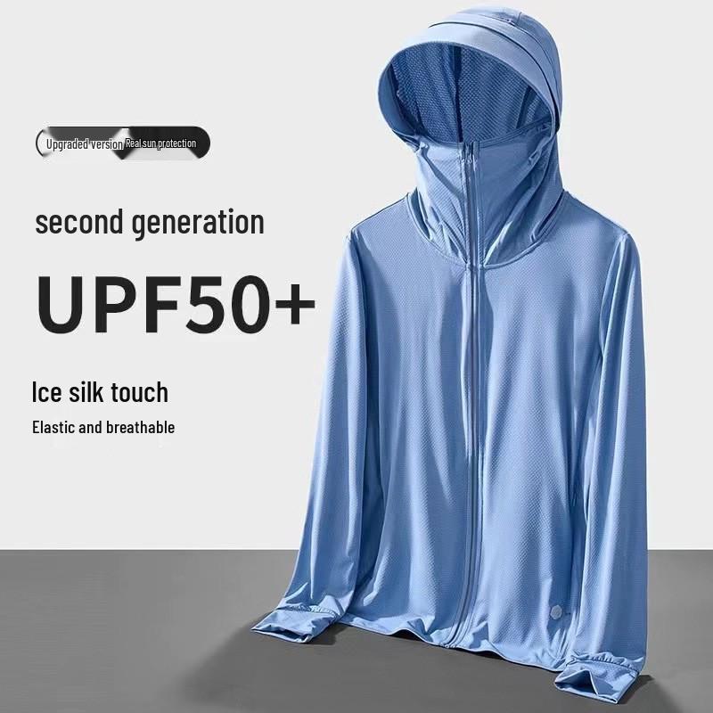 Herren Eisseiden UV-Schutz Netzjacke - Atmungsaktiv, Leicht, Sonnenschützende Angelkleidung