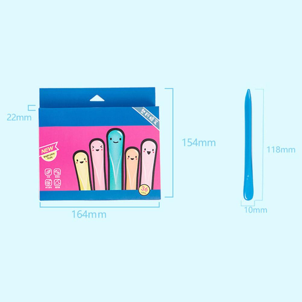 Lápis de Cera Triangulares de 36 Cores Laváveis e Não Tóxicos Lápis de Cera para Pintura Infantil