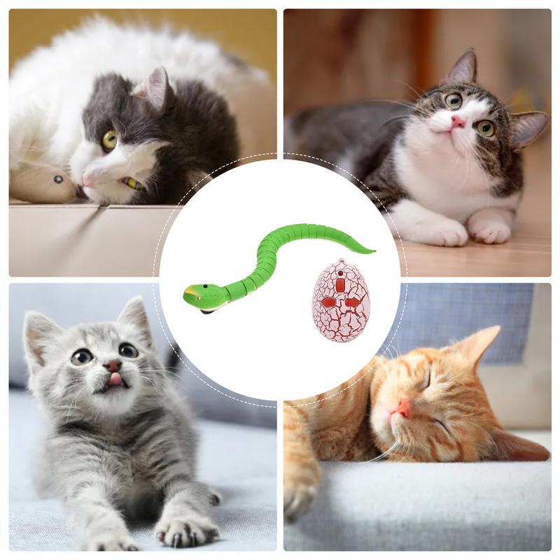 Snake Cat Toy Simulation Snake Cat Teaser Play Toy USB Simulation Snake Cat Interactive Toys For Pet Cats Dogs Medium Small